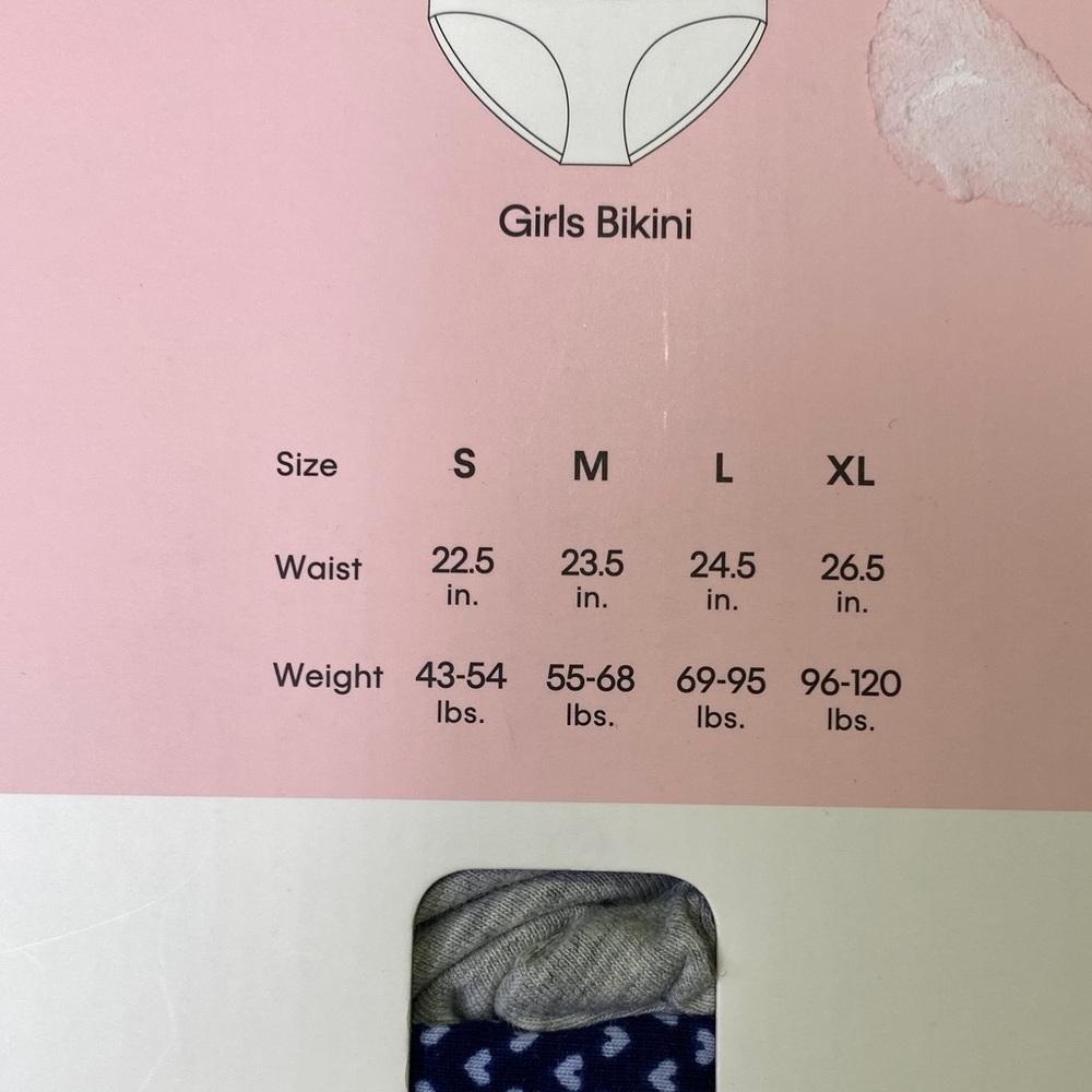 Calvin Klein Girls' Bikini Underwear 7-Pack - Blue Grey and White - Picture 3 of 7